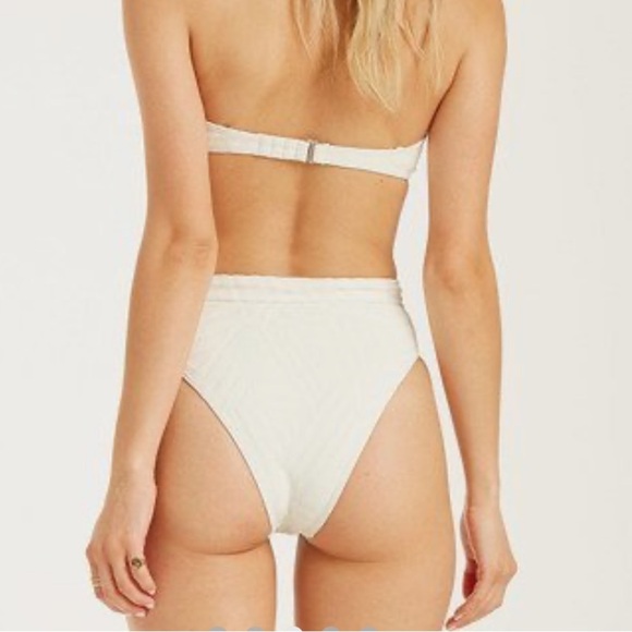 Billabong White Peaky Days High Rise Bikini Bottoms - Picture 3 of 8